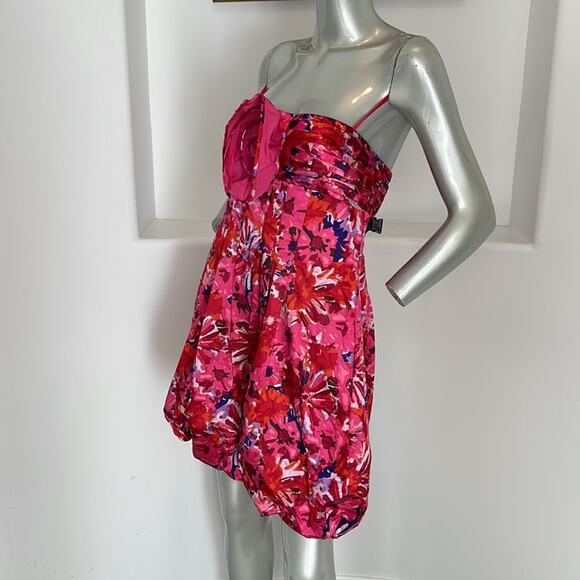 Bcbgmaxazria Strapless Begonia Combo Bubble Dress Size 12 BNWT - Picture 5 of 13